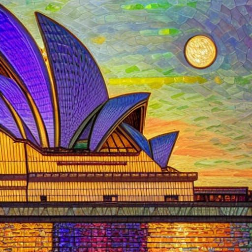 Stained Glass Sydney Harbor Opera House