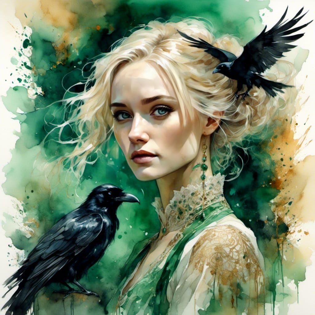 Draco Malfoy as Gorgeous Woman in Neurographic Ink