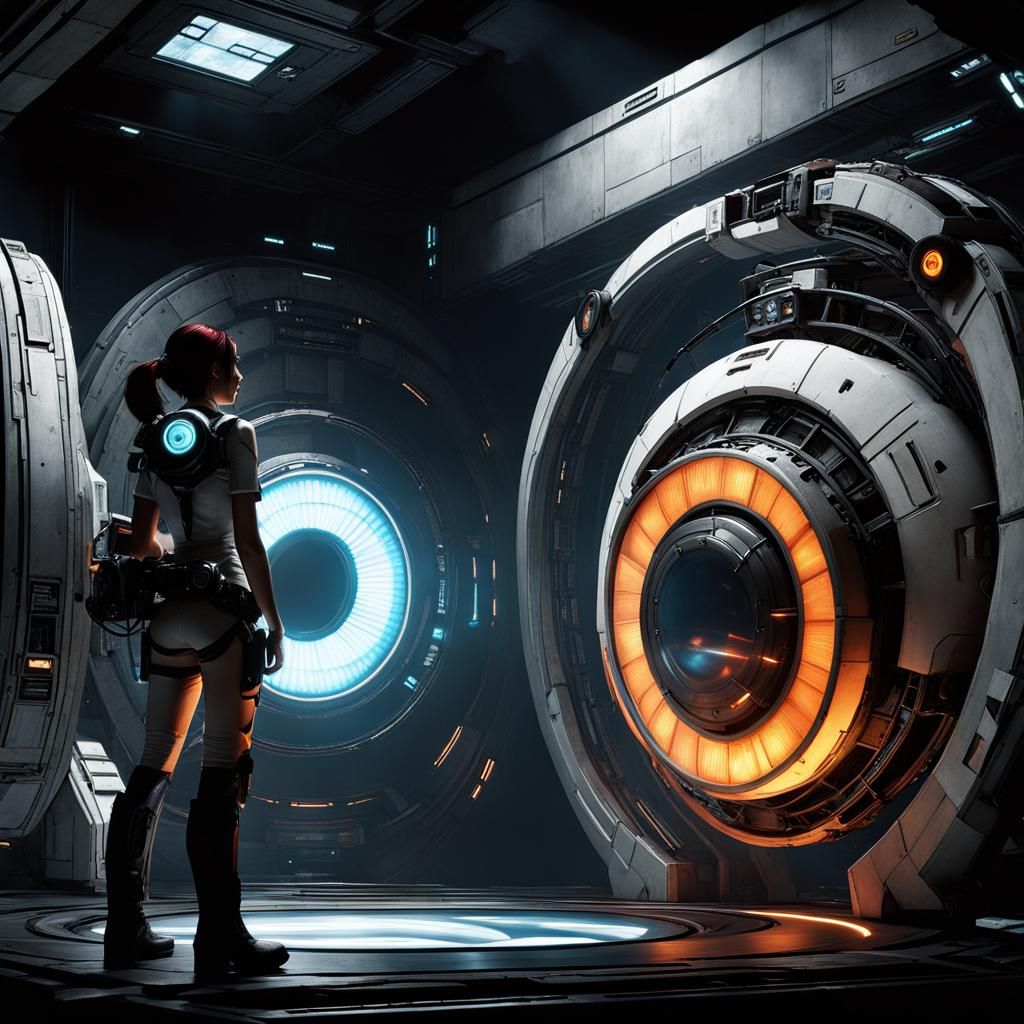 Chell and GLaDOS Face-Off: Portal 2