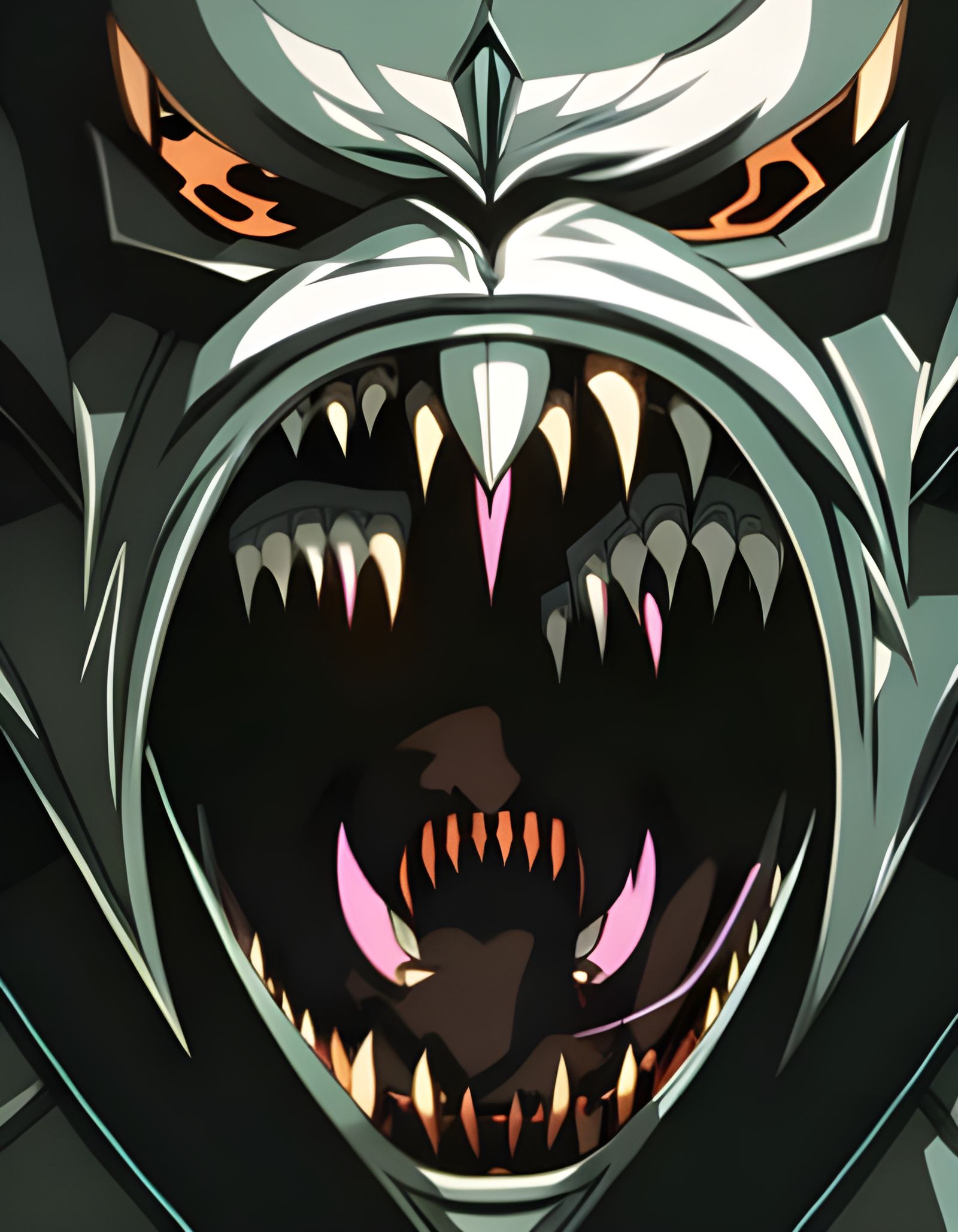 Grotesque One-Eyed Creature in Giger Style