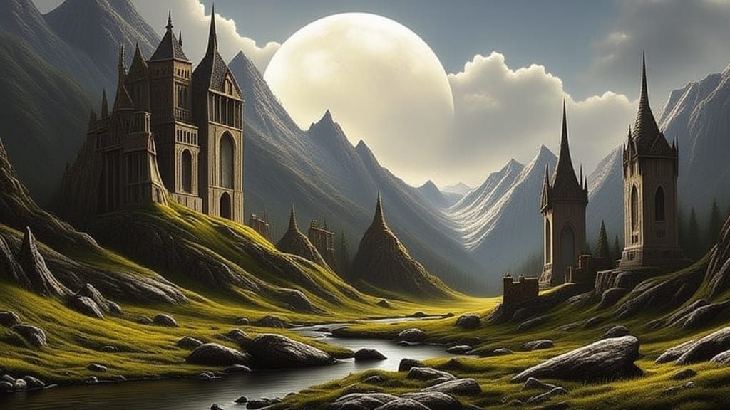 Ethereal Fantasy Realm in Vibrant Colors