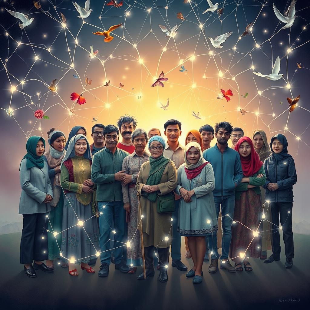 Interconnected Web of Life: A Surreal Dreamscape