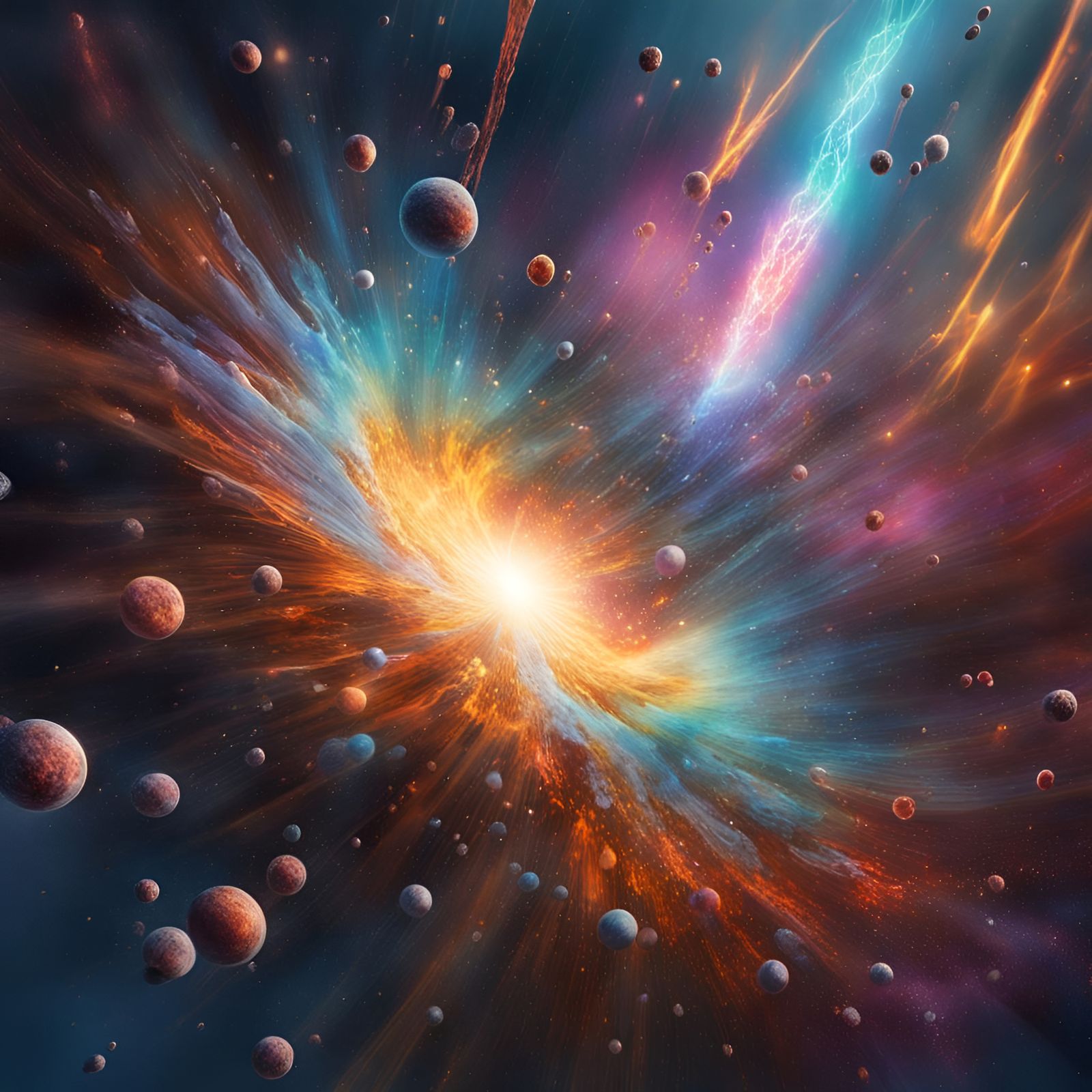 Hyperrealistic Splash Art of the Big Bang