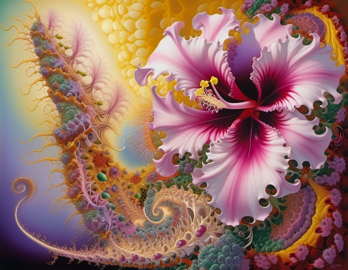 Surreal Macro Flower Hybrid in Fractal Design