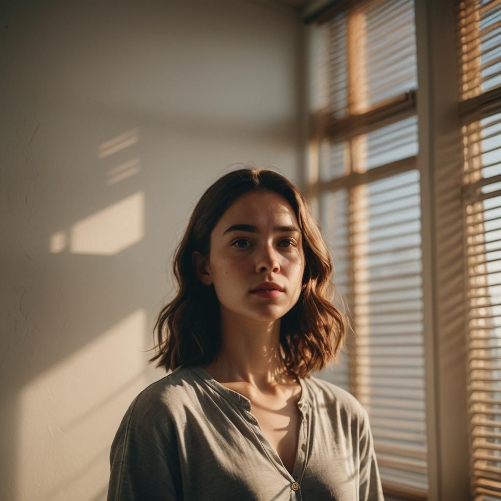 Cinematic Portrait of a Confident Woman in Sunlight