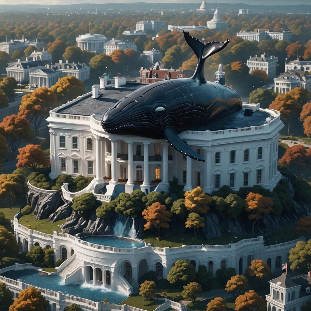 Whale Perched Atop the White House