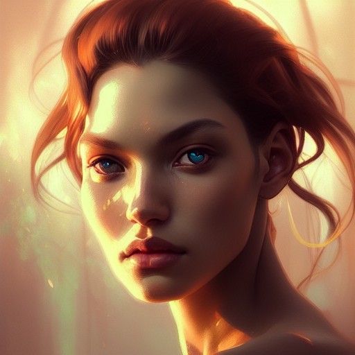 Translucent Portrait in Divine Volumetric Lighting