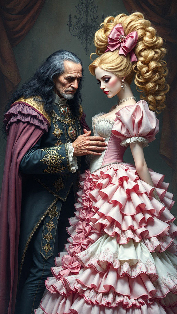 Eerie Victorian King Buttons Corset of Princess Bride