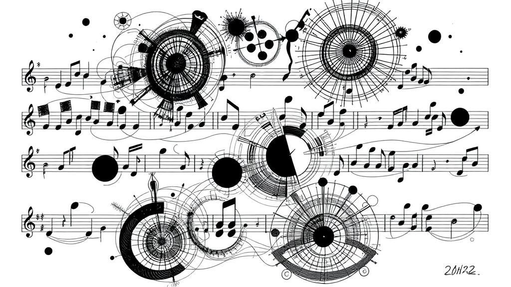 Abstract Graphic Score Inspired by Primitive Art