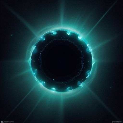 Bioluminescent Shark in Glowing Underwater Scene