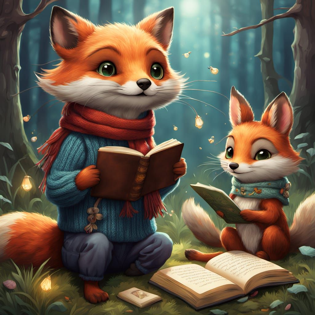 Enchanting Meadow Wildlife Pursues Secret Hobbies at Dusk