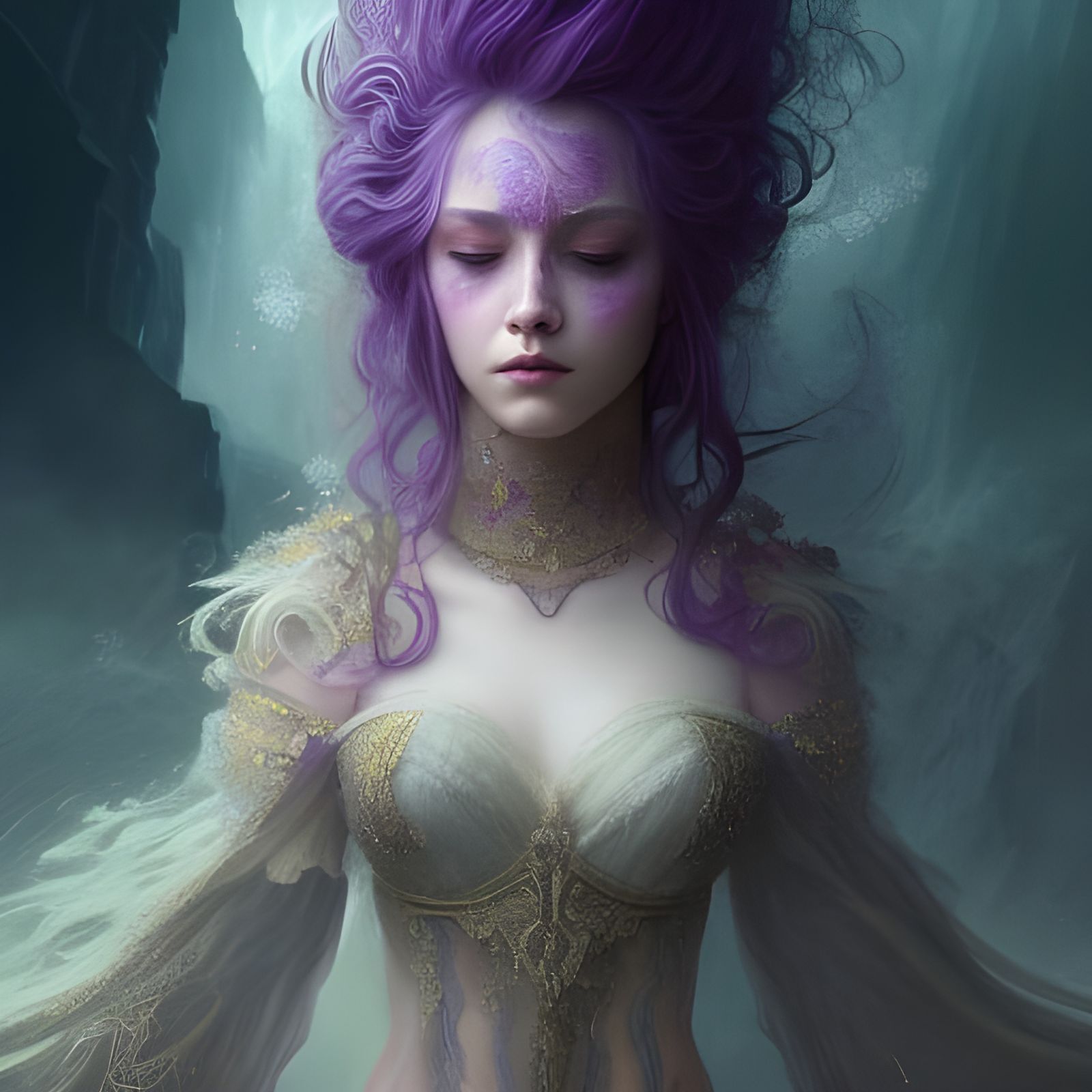 Mystical Portrait in Detailed Digital Matte Painting