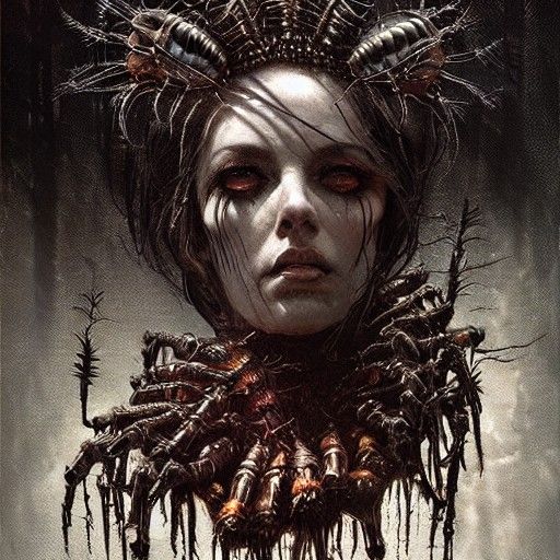 Gothic Spider Queen in Wrightson Style