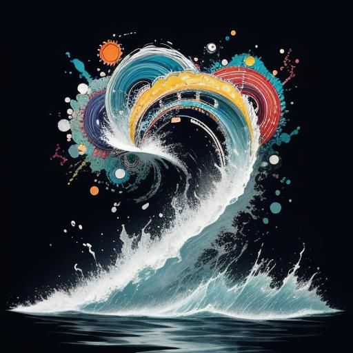 Winding River of Time in Murakami Style