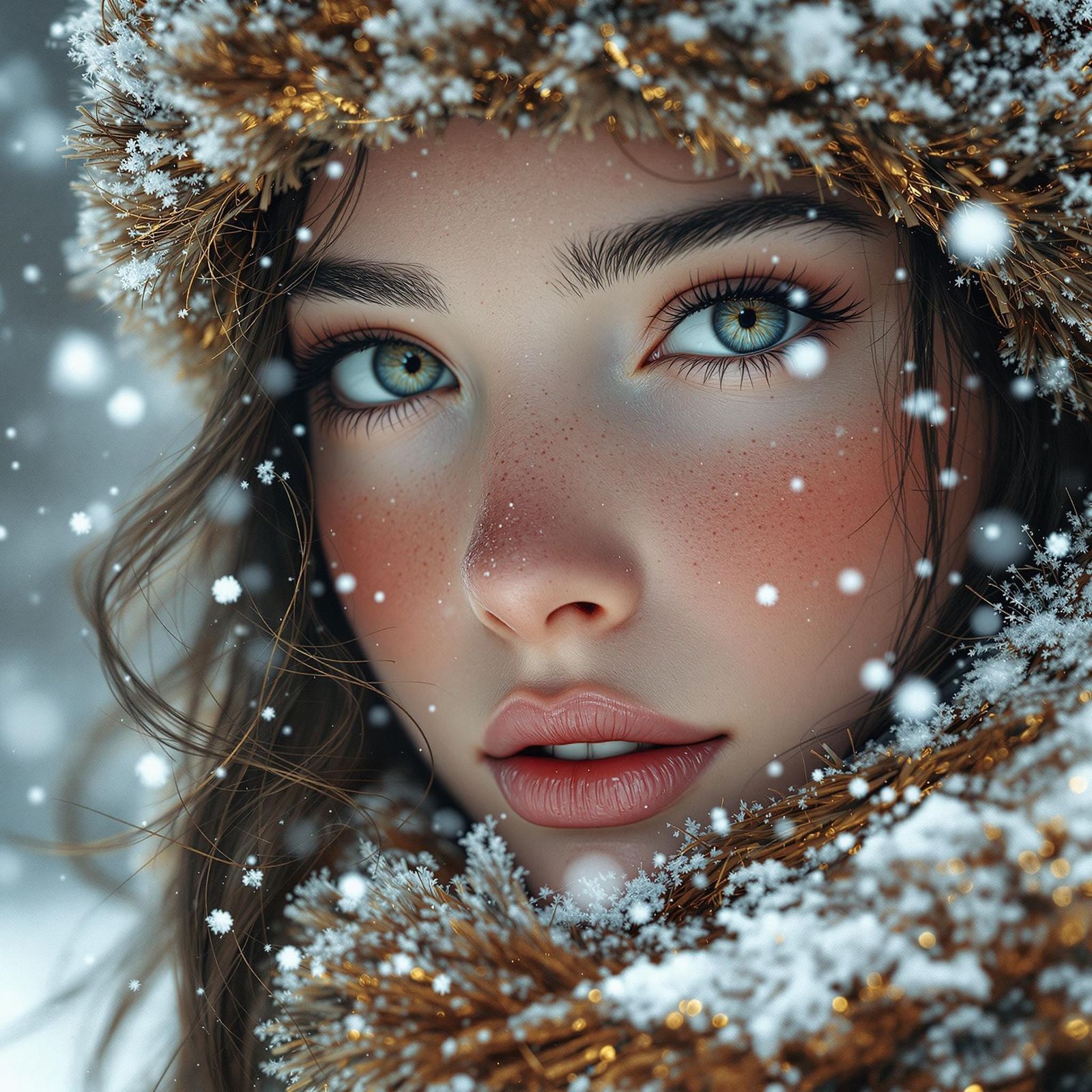 Winter Goddess in Muted Tonal Colors