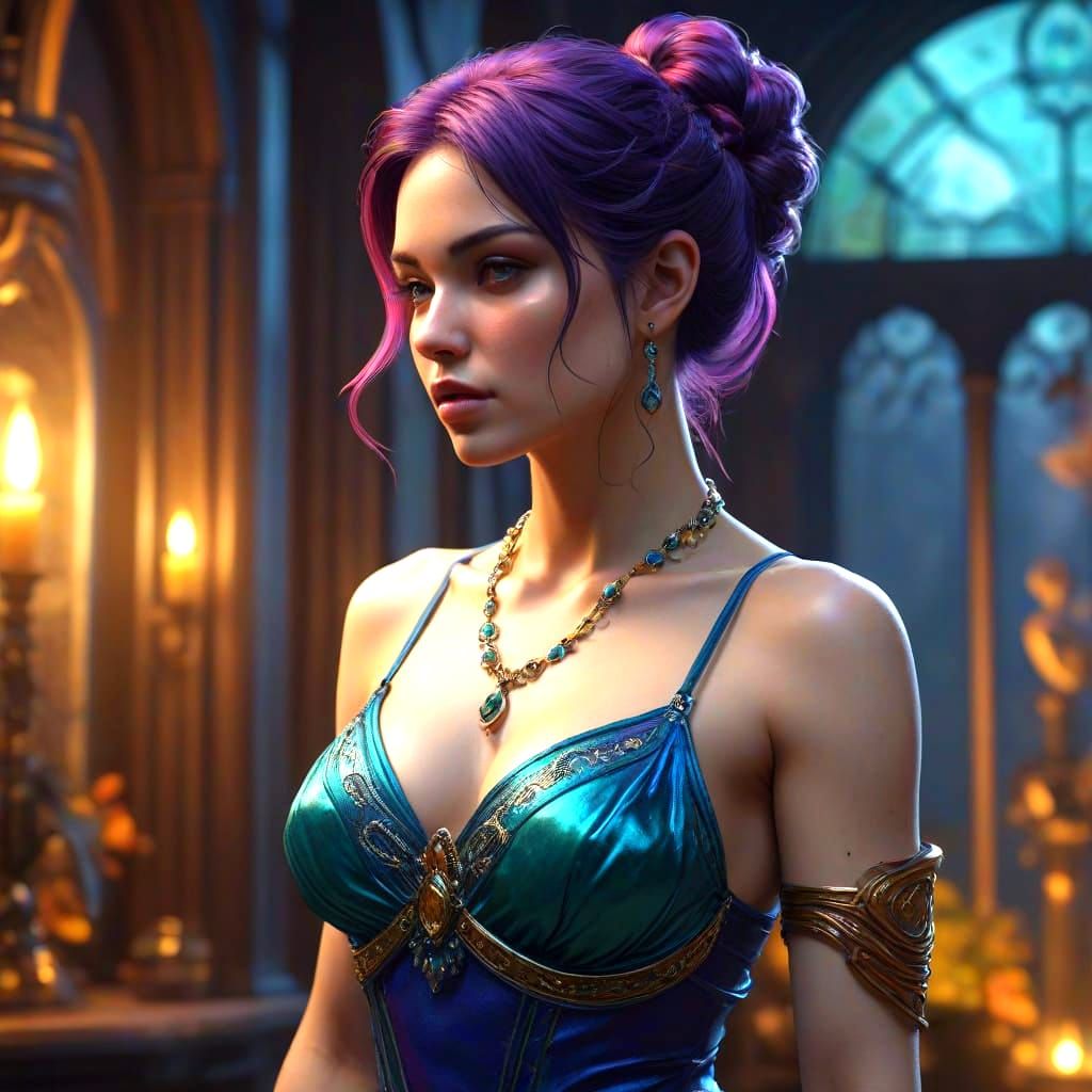 Hyperdetailed Dark Fantasy Art in Cyberpunk Style