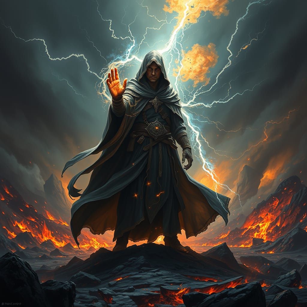 Mystic Sorcerer Embodies Unyielding Force Amidst Shattered B...