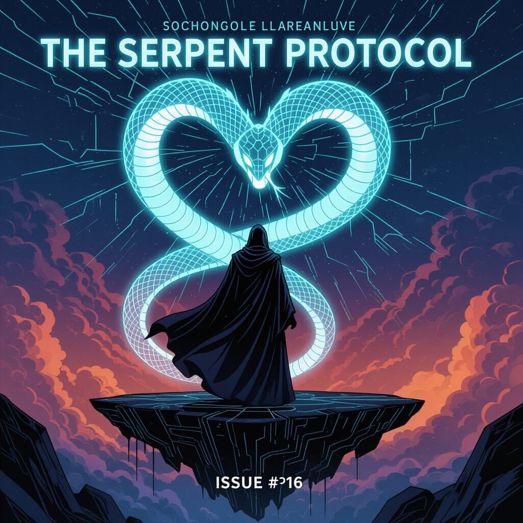 Futuristic Prophet and Luminous Serpent Comic Cover