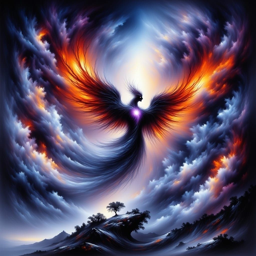 Majestic Phoenix Rises in a Blaze of Rebirth