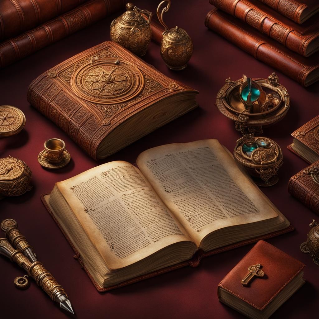 Elegant Leather Journal with Embossed Title: 3D Render