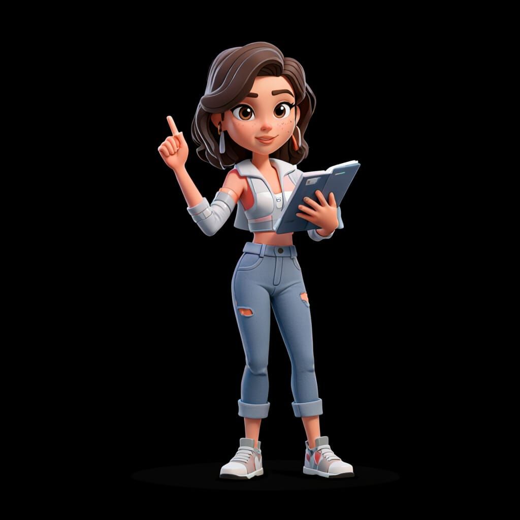 Figure with Hands Raised in Futuristic Style