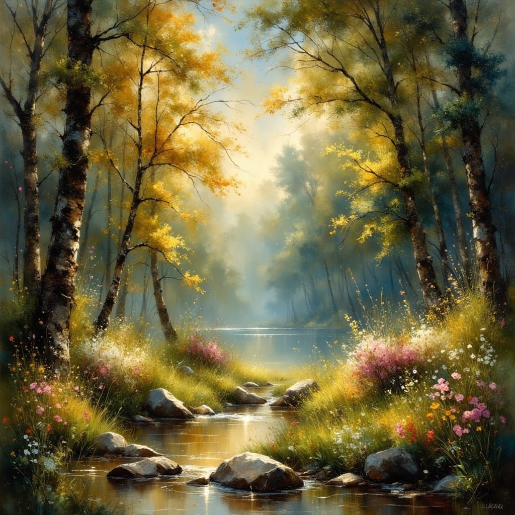 Spring Picnic by the River with Epic Lighting