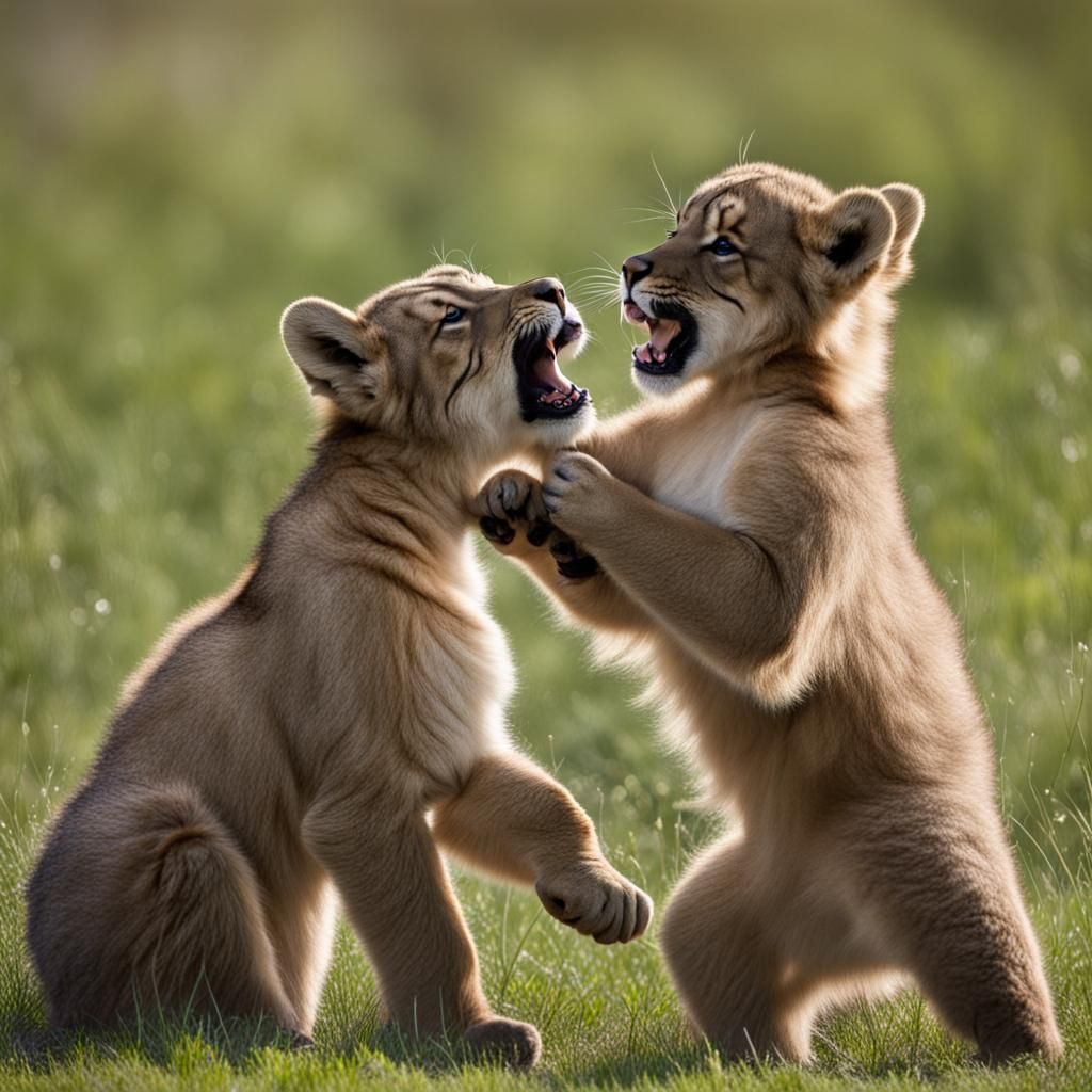 Cubs Play: A Glimpse into Wildlife