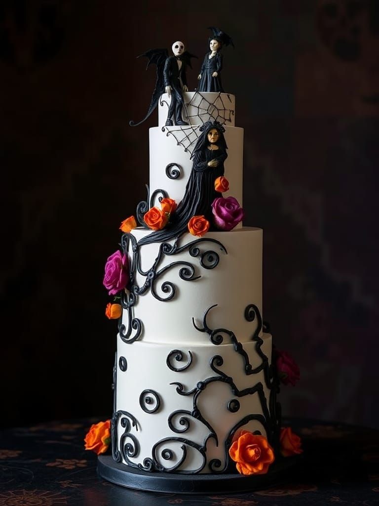 Halloween Wedding Cake