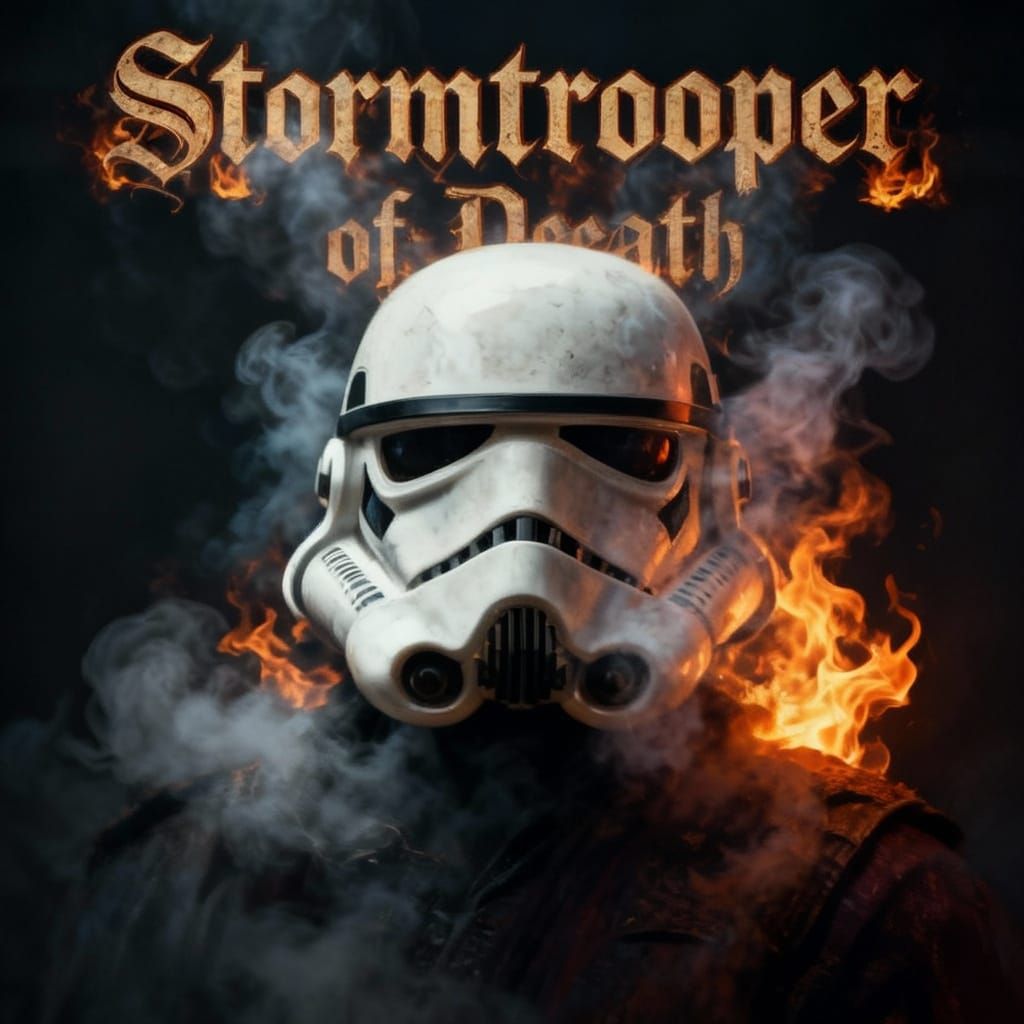 Stormtrooper of Death with Smokey Flames in Gothic Style