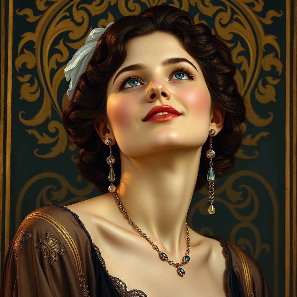 Elegant Woman in Golden Light