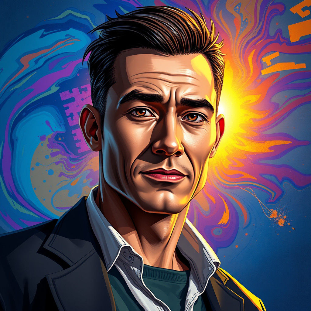 Confident Person Exuding Superiority: Hyperrealistic Digital...