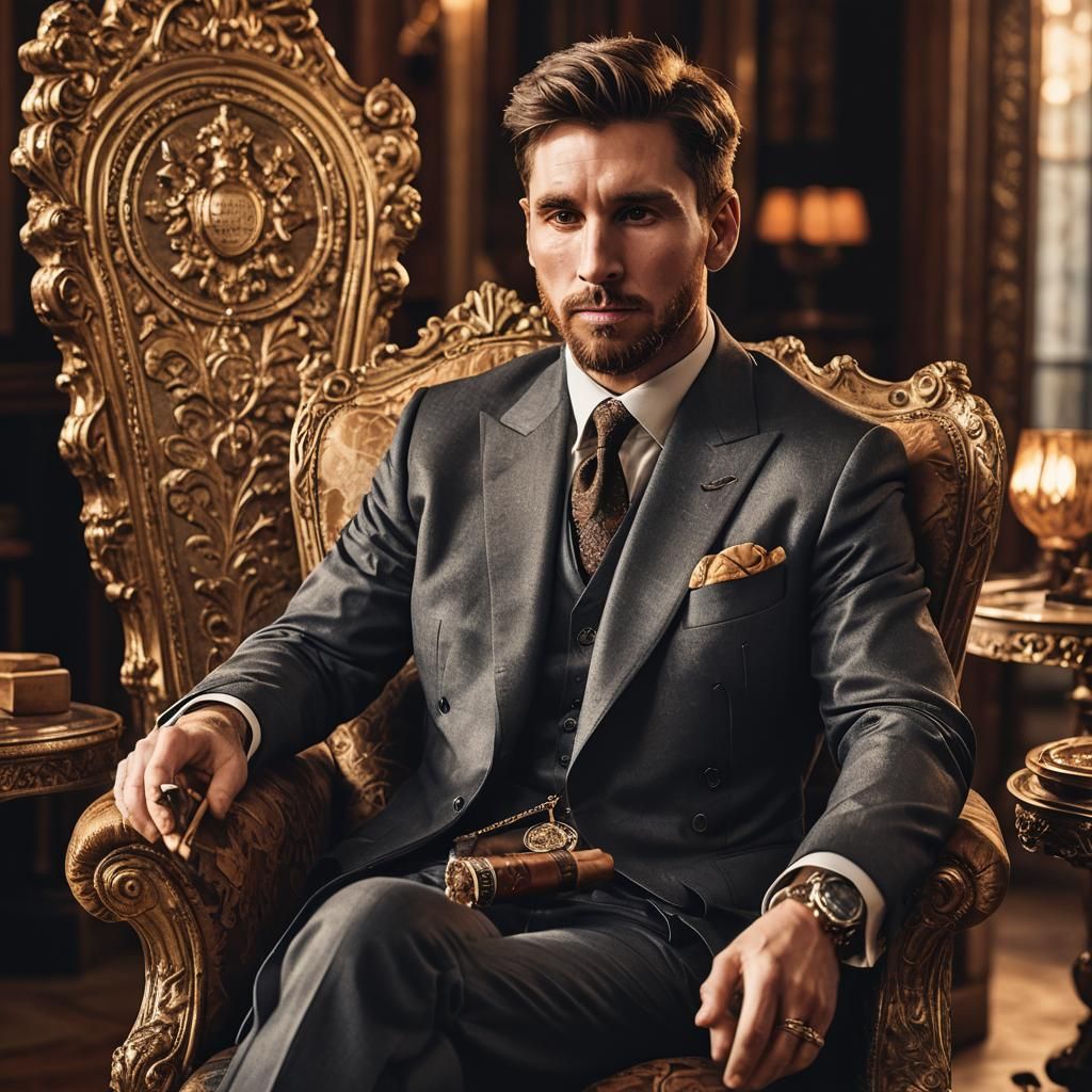 Godfather Leo Messi: Baroque Portrait Photography