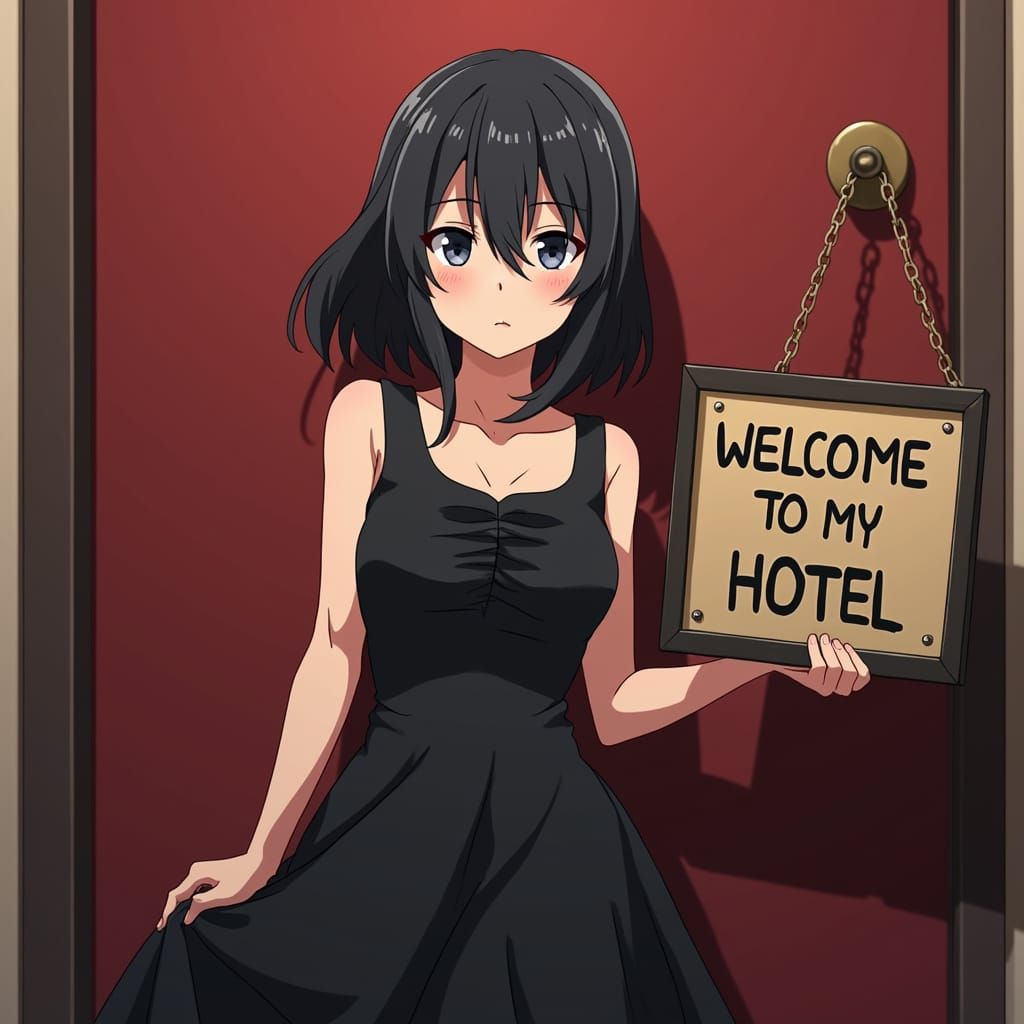 Mikasa Ackerman Welcomes Guests: Anime-Style Art