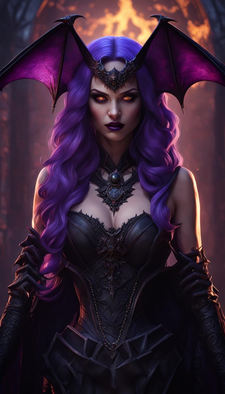 Gothic Halloween Queen in Dark Fantasy Style