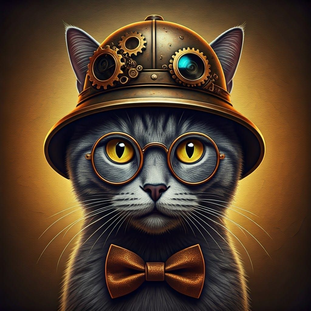 Sophisticated Cat Embarks on Grand Adventures in Dali-Inspir...