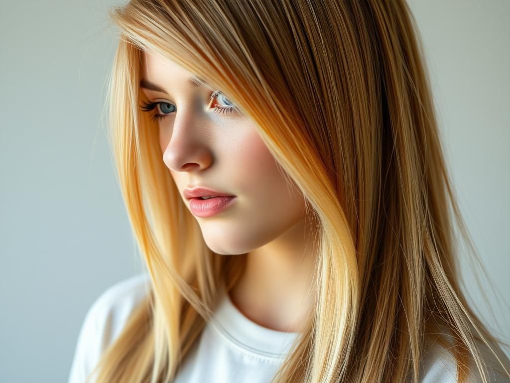 beautiful young woman strawberry blonde hair