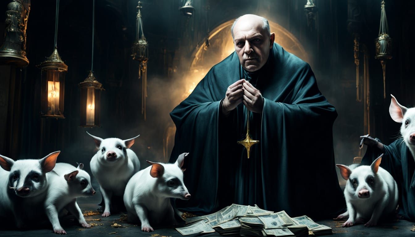 Dark Fantasy Cowpig Concept Art in Rutkowski Style