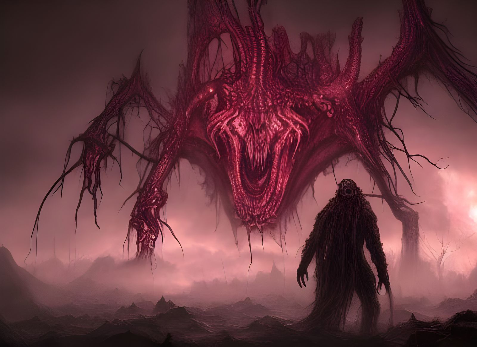 Lovecraftian Elder God in a Post-Apocalyptic World