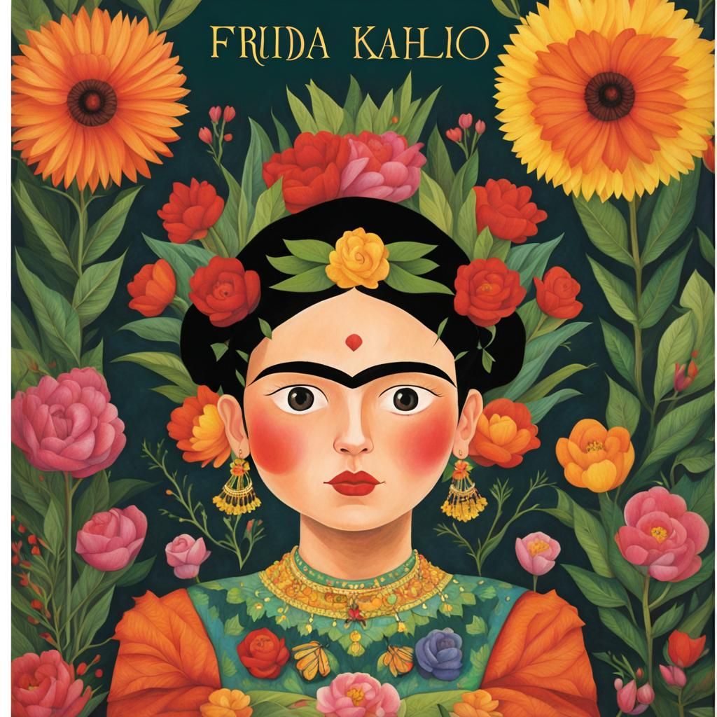 Frida Kahlo Style Fairy Tale Portrait