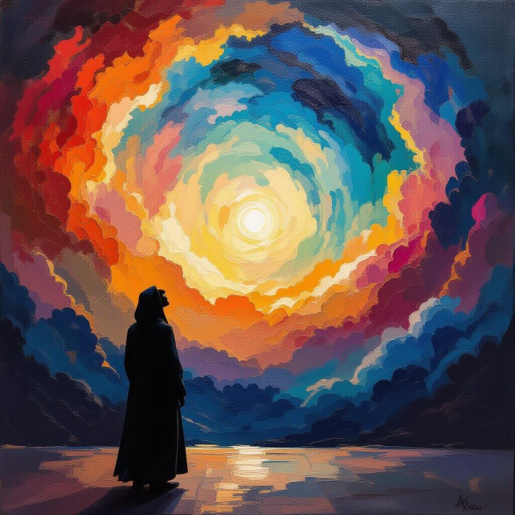 Awe-Inspiring Biblical Scene in Epic Impressionist Style