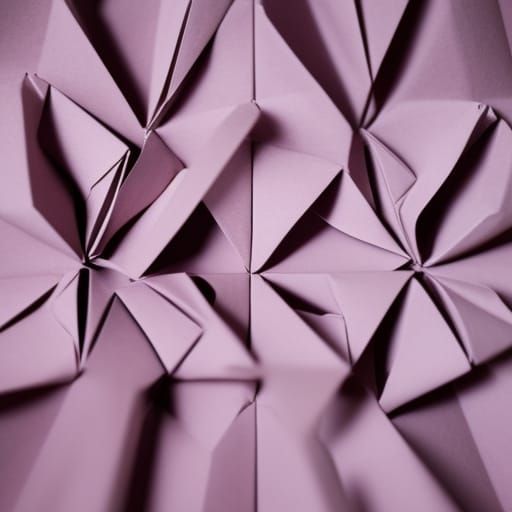 Origami Paper Folds in Soft Focus