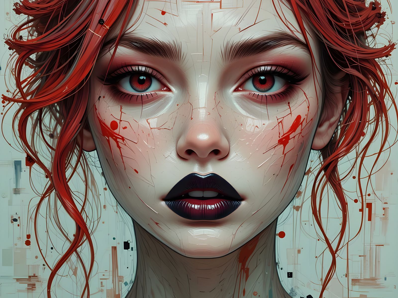 Ethereal Beauty in Abstract Oil Brush Style