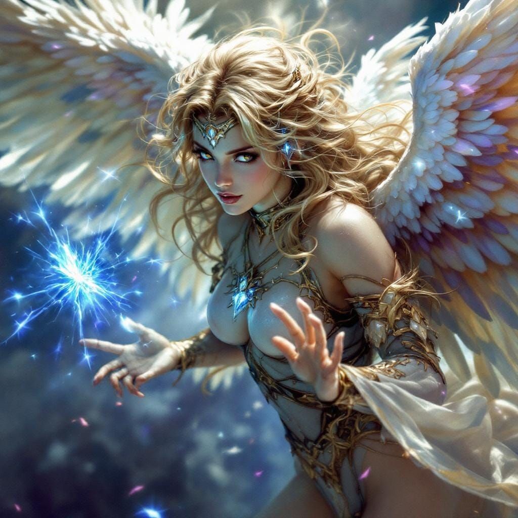 Ethereal Fantasy Angel with Delicate Wings