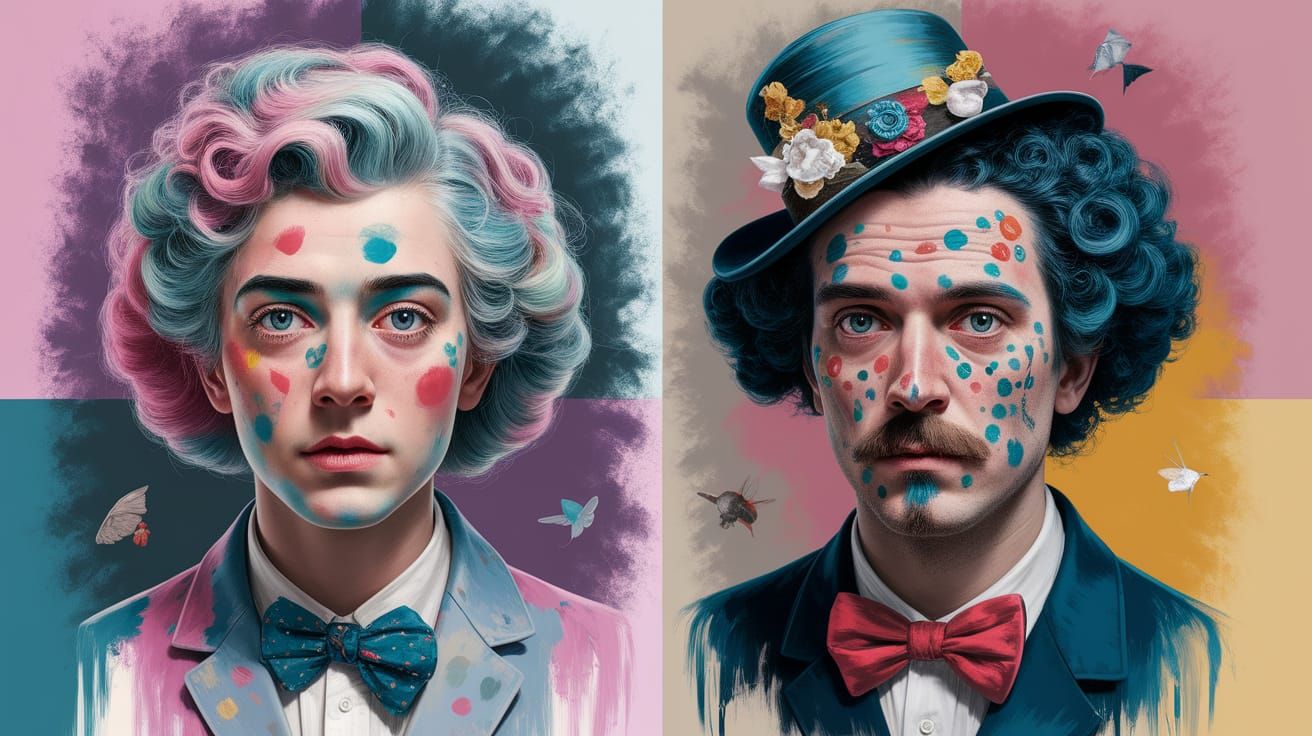 Dadaism Airbrush Art in Pastel Colors