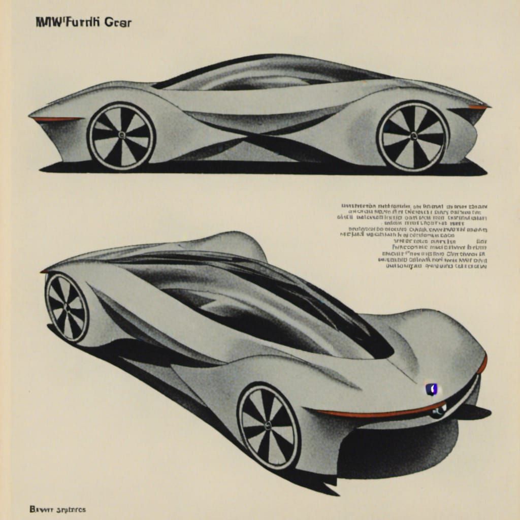 Futuristic Aerodynamic BMW Sports Car Blueprint