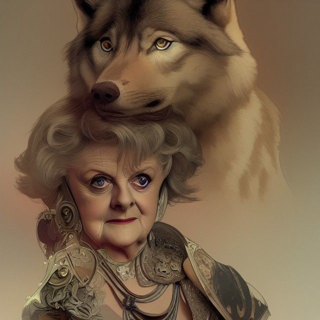 Angela Lansbury 'Company of Wolves' Digital Painting