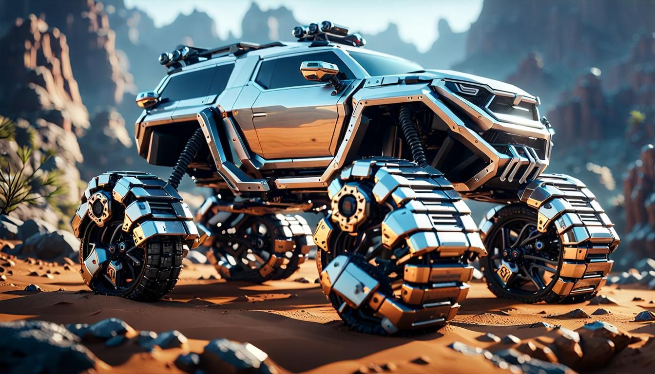 Robot Panda Transforms Into Futuristic Off-Road SUV