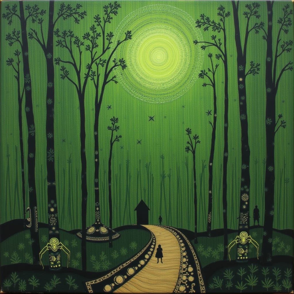 A Spooky Spider Town Bamboo Forest