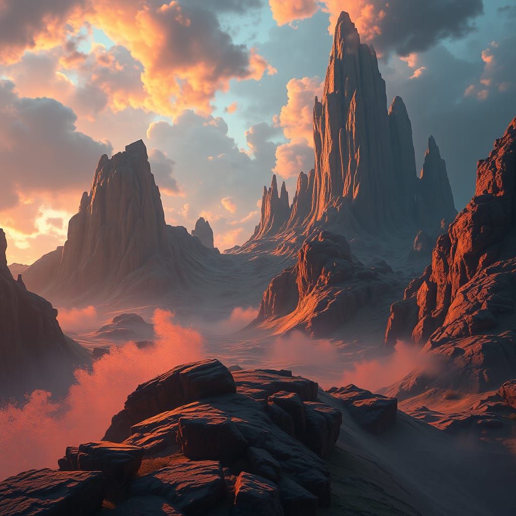 Fantastical Early Morning Matte Painting