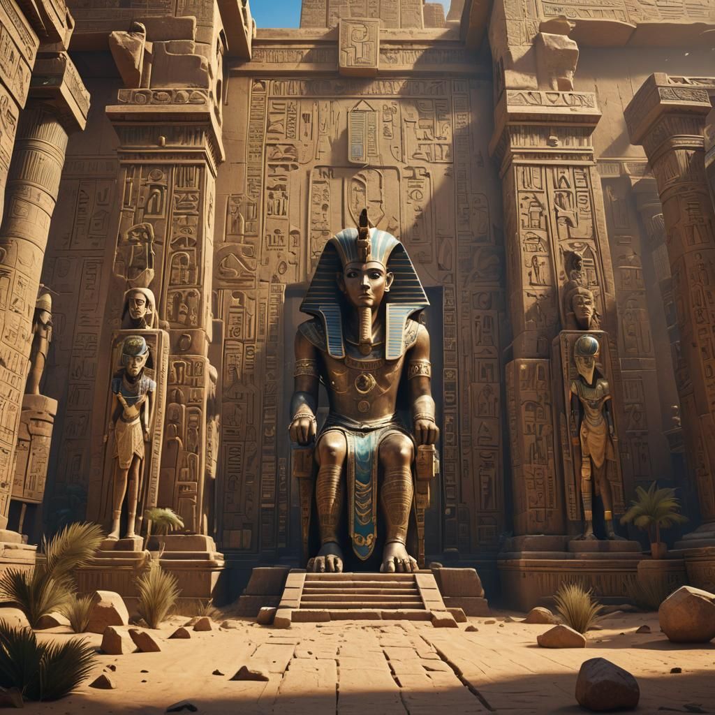 Detailed Matte Painting of Ancient Egypt